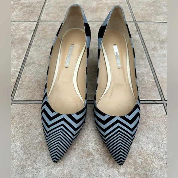 NICHOLAS KIRKWOOD  ZIGZAG PRINT LEATHER PUMPS - Picture 4 of 15